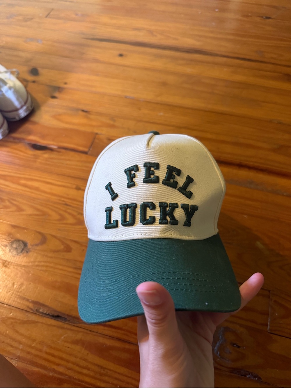 David and Young Cream Baseball Cap with Subtle Embroidery